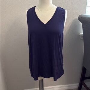 Women's Sleeveless V-Neck Top - Dark Purple